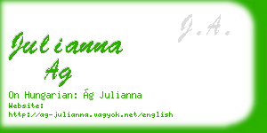 julianna ag business card