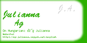 julianna ag business card